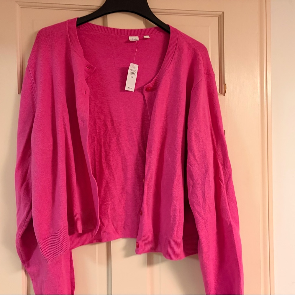 GAP Fuchsia Pink Cardigan